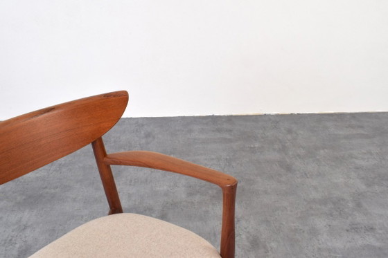 Mid-Century Teak Armchair by Harry Østergaard for Randers Møbelfabrik, 1960s – Dining chairs, Wood, Wool (photo 10 of 12)