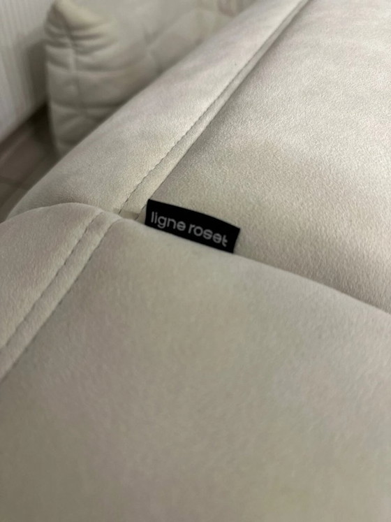 Sofa Togo von Ligne Roset, cremefarbenes Alcantara, 3-Sitzer, 2-Sitzer-Eckelement, Hocker – Ecksofas, Other (photo 11 of 12)