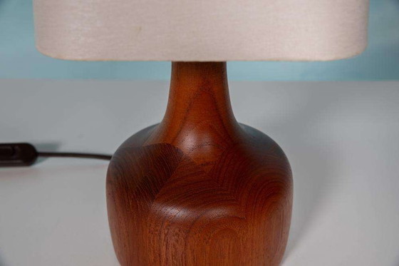 Image 1 of Japandi Deens design tafellamp teakhout, sixties table lamp