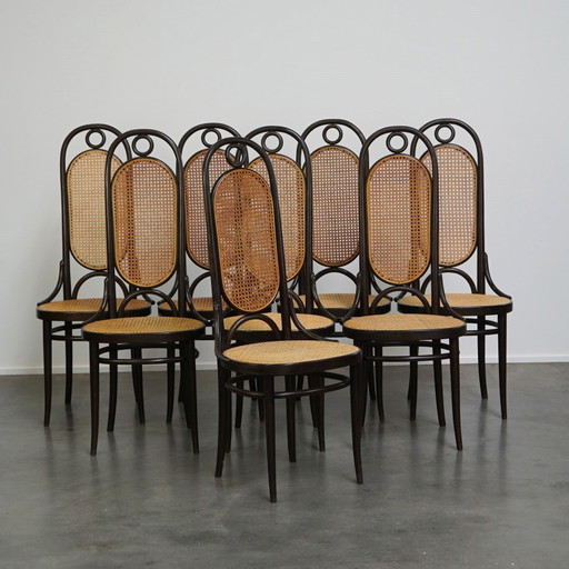 8 x hoch vintage Thonet Stuhl Modell long john/ long jan