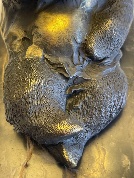 Image 1 of Art Deco bronze panda sculpture – signed Milo – marble base