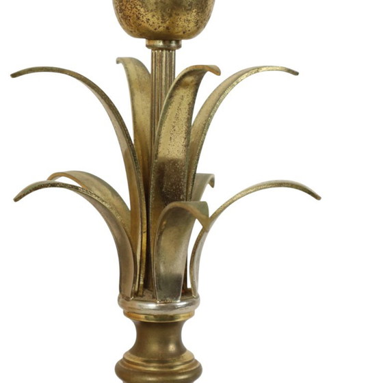 Lampe de table vintage palmier ananas, style années 70, 48 cm – Massive, Marble, Brass (photo 14 of 17)