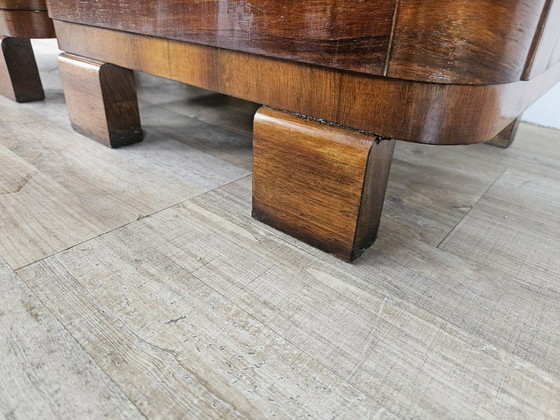 Image 1 of Mesitas de noche Art Déco en madera de nogal