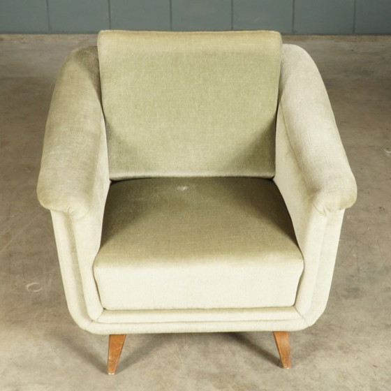 Canapé d'angle vintage / Canapé de groupe – Velours vert menthe pastel – Années 1960 – Coins salon, Velvet (photo 24 of 28)