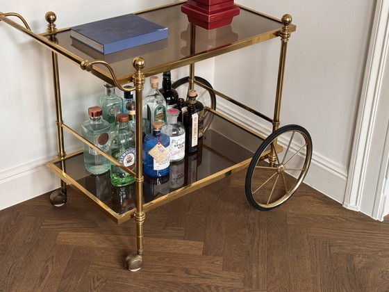 Image 1 of Antieke vintage serveerwagen 