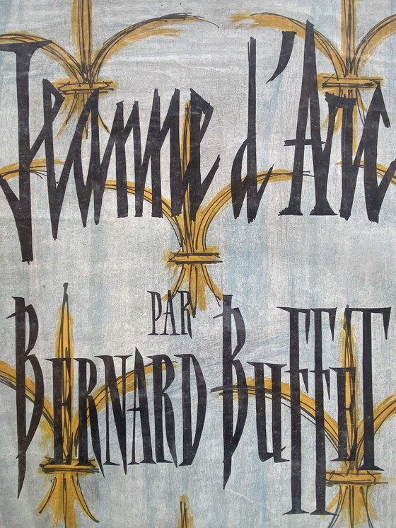 Image 1 of Manifesto litografico della mostra su Giovanna d&#39;Arco di Bernard Buffet