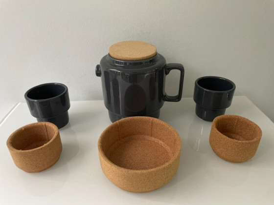 Image 1 of Juego de café/té Alma Gémea – cerámica y corcho – Portugal