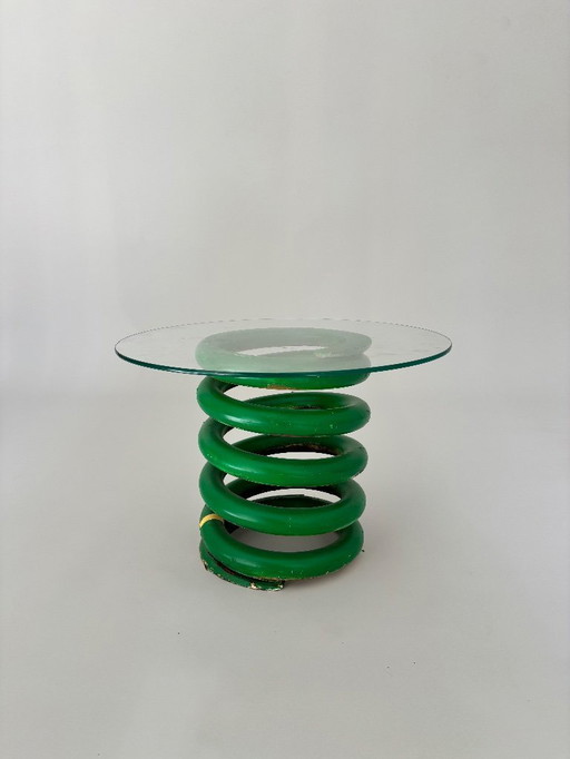space age green side table