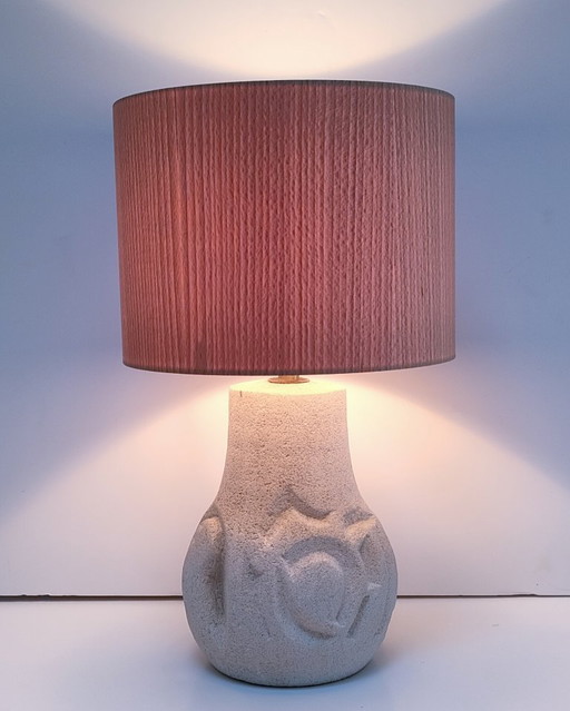 Carved stone lamp 90s