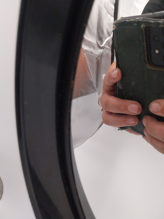 Image 1 of 1 x specchio collegiale in plastica nera di Salc Cantu Italia