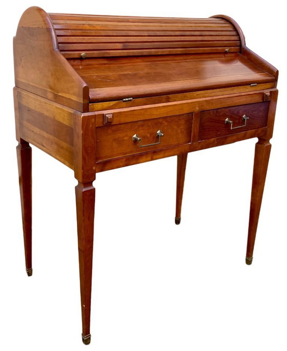Image 1 of Bureau à cylindre Louis XVI en merisier