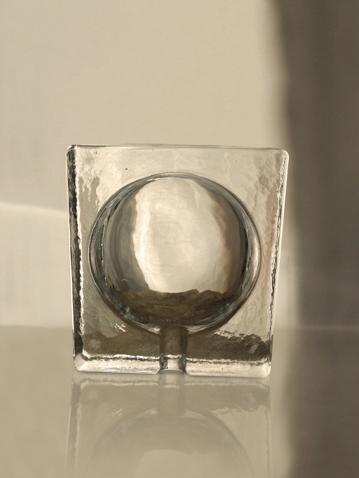 Brutalist Glass Ashtray