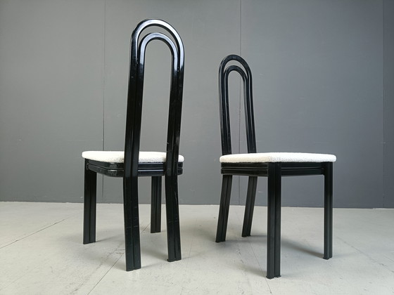 Image 1 of Ensemble de 4 chaises de salle à manger italiennes post-modernes, 1980S