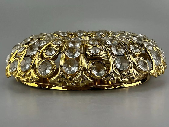 Image 1 of 60er 70er Jahre Lampe Peris Andreu S.A. Riper Plafoniere Deckenlampe Brass Glas