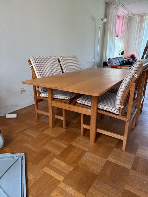 Børge Mogensen pour Fredericia – Table à manger modèle 6285 en chêne massif – eetkamerset, Wood