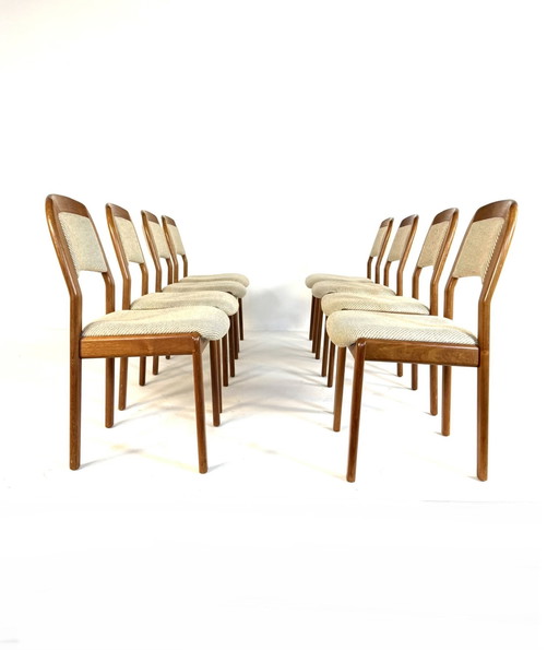 8x vintage dining room chair, Dyrlund '70