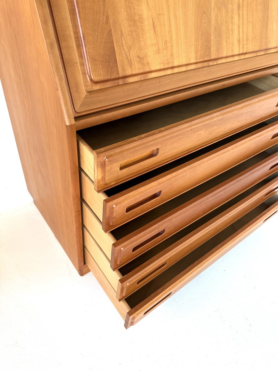 Image 1 of Vintage teak Danish secretaire, Dyrlund '80s