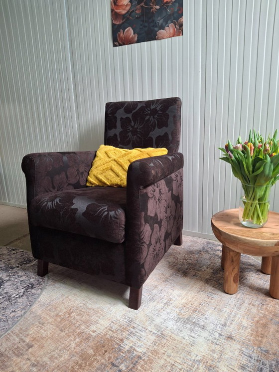 Image 1 of Nieuwe fauteuil met bloemenprint en verstelbare rugleuning
