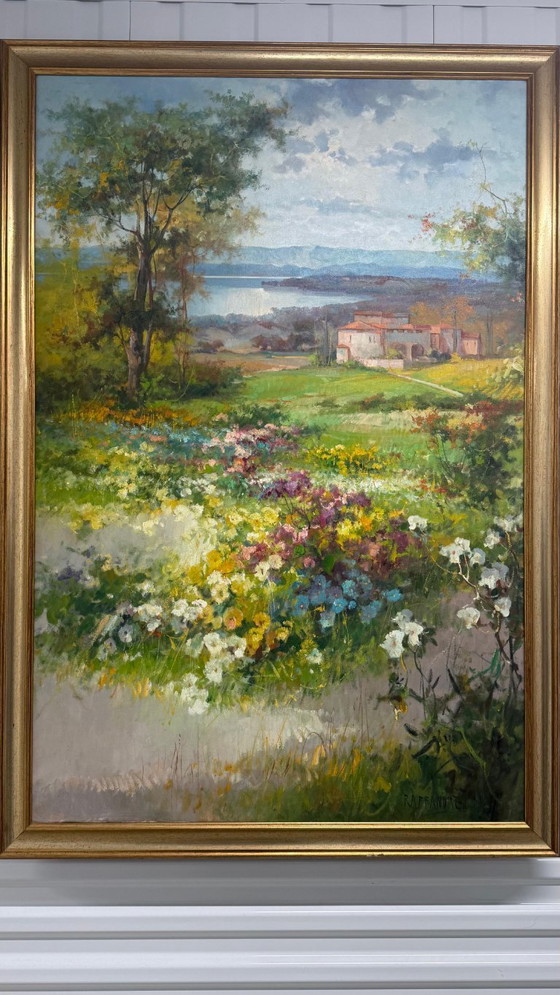 Image 1 of Oil on canvas (A.Raffandre 1995) like new 1.35cm x 65cm