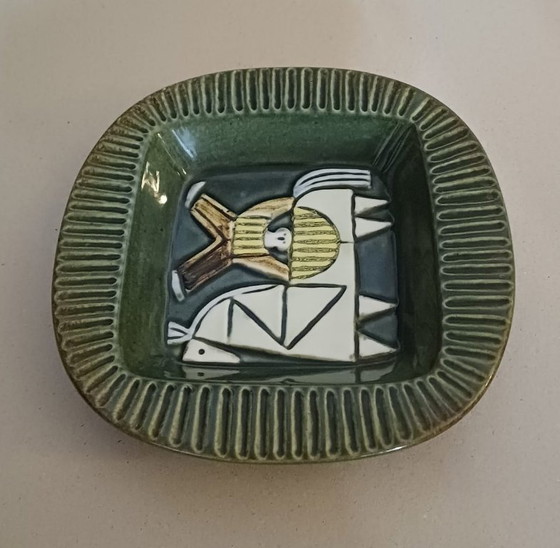 Plat Vide-Poche Harlekin – Lisa Larson Pour Gustavsberg, Années 1960 – Objets déco, Ceramic (photo 6 of 7)