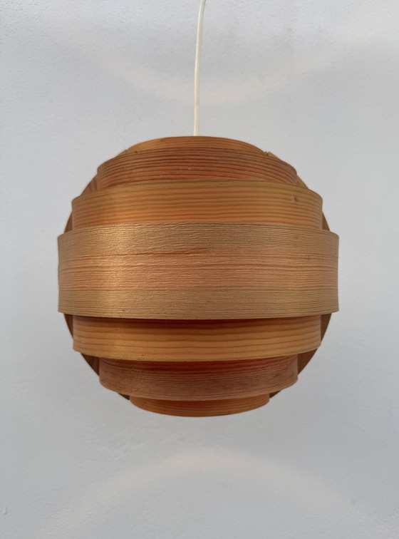 Image 1 of Lámpara colgante de madera de Hans Agne Jakobsson, años 60