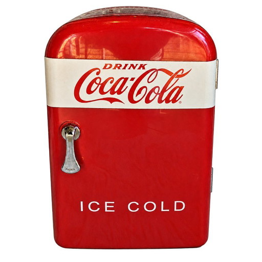 Coca-Cola « Ice Cold » 4-Liter Mini-Kühlschrank – Rot-weißes Retro-Design