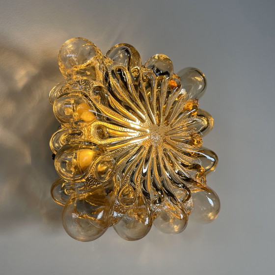 Image 1 of Lampada in vetro a bolle, Helena Tynell per Glashütte Limburg