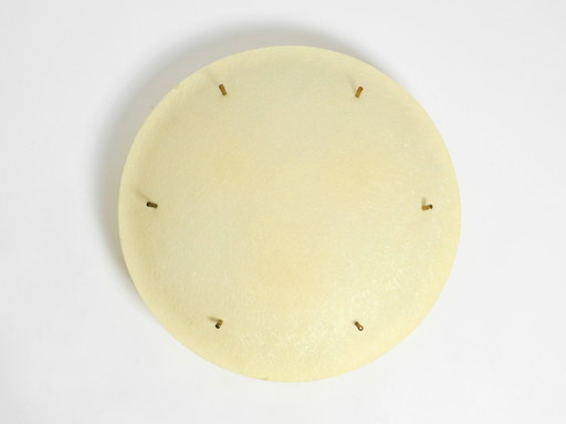 Rarissime grand plafonnier rond en fibre de verre Mid Century Modern | Ø 55 cm | Ø 21.65"
