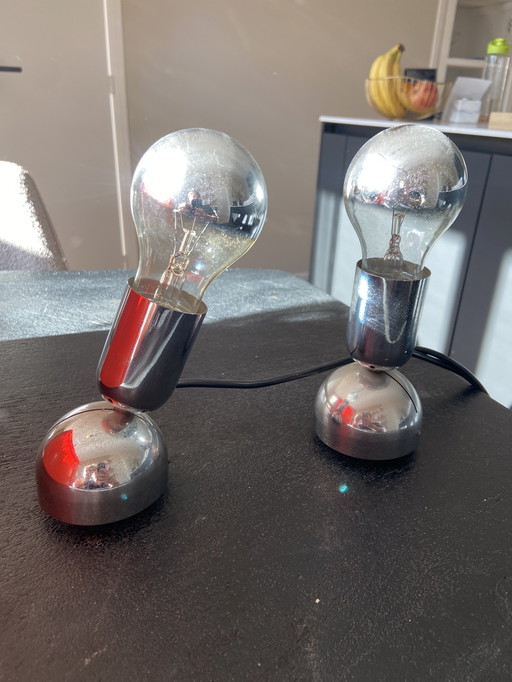 Two Vintage Ingo Maurer Pollux Design Lamps