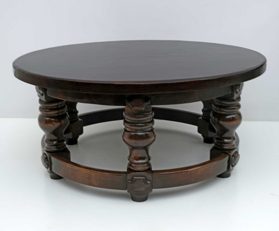 Image 1 of 20th Century Louis XIII Style Walnut Coffee Table