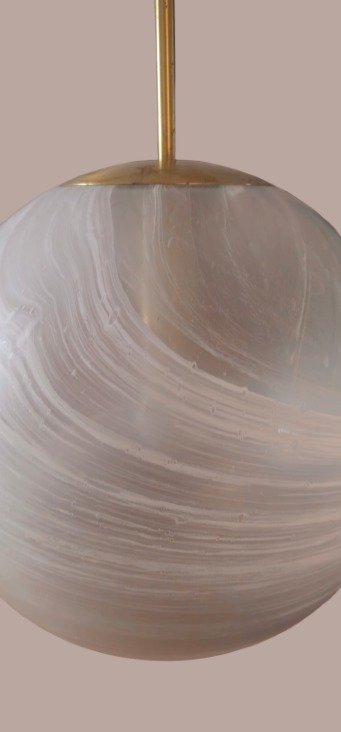 Image 1 of Set of three globe pendant lamps by Peill & Putzler.