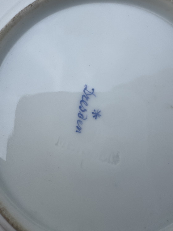 Image 1 of Assiettes de Noël porcelaine Meissen anciennes 