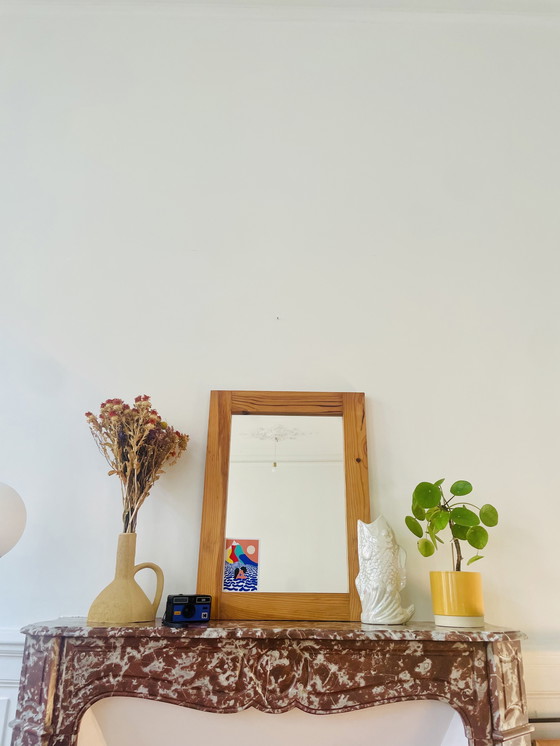 Image 1 of Miroir en pin massif style scandinave 