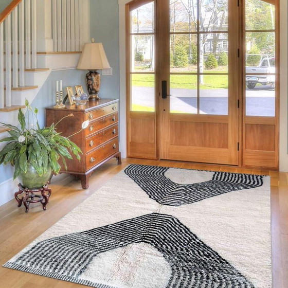 Image 1 of Tapis écru à motifs géométriques 250cmx150cm 