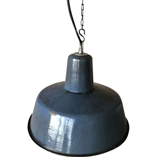 Vintage industriële fabriek hanglamp, 1960