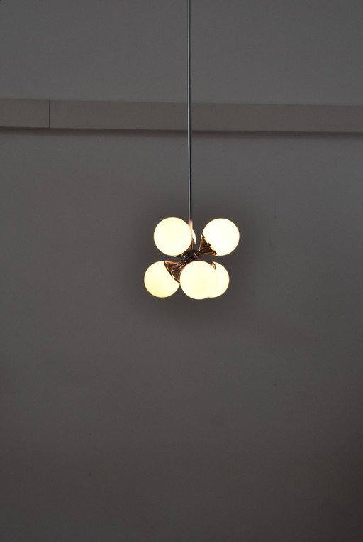 Sputnik vintage opal glass lamp