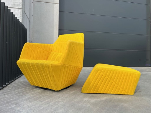 Ligne Roset facett lounge with ottoman