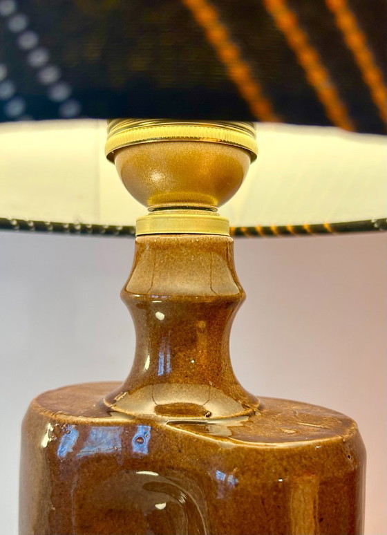 Image 1 of Unique small table lamp upcycled from a vintage IKEA vase | 1970s