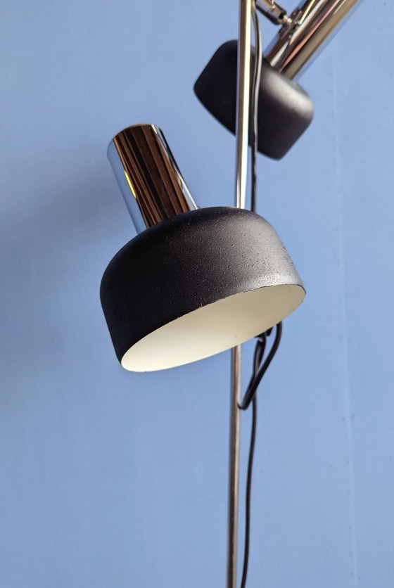 Image 1 of Mid century floorlamp - chrome & metal- 1970s