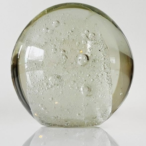 Vintage Murano glass paperweight paperweight clear crystal 1980s
