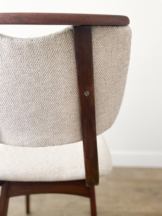 Image 1 of Set 4 vintage eetkamerstoelen | herstoffeerd