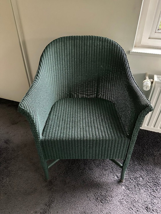 Image 1 of Ensemble de deux chaises Lloyd Loom - Vertes