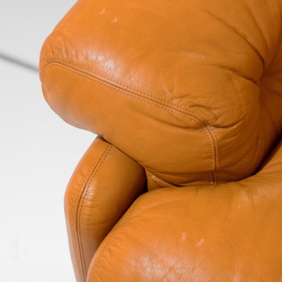 Image 1 of 1x Poltrone vintage Coronado in pelle marrone del 1970 di Tobia Scarpa per C&B Italia