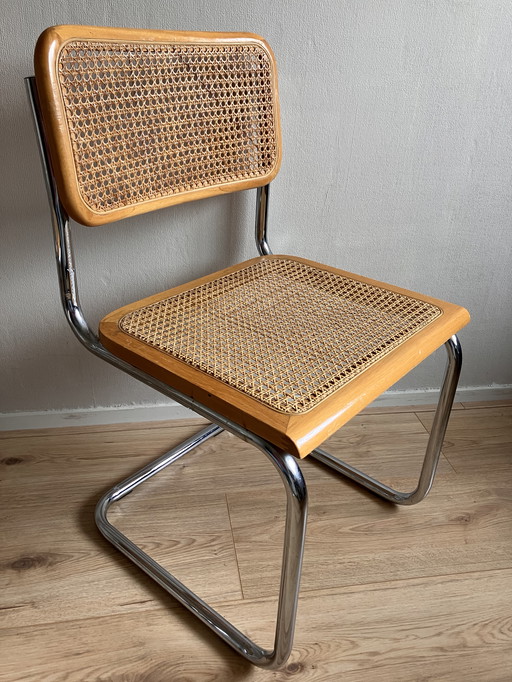 Marcel Breuer S32 Webbing Chairs, Three Pieces