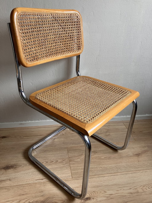 Sedie Marcel Breuer S32 Webbing, tre pezzi