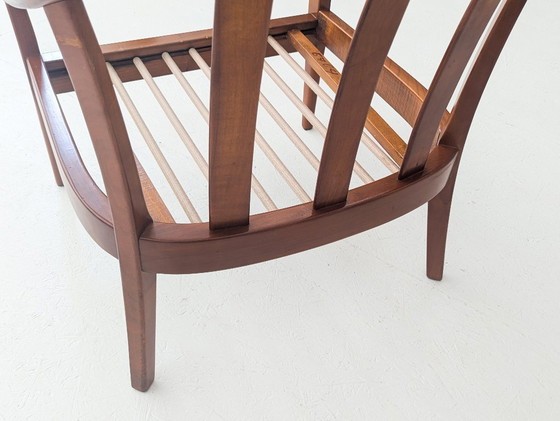 Image 1 of Poltrone in legno di ciliegio Wilhelm Knoll di metà secolo, Germania, anni '60