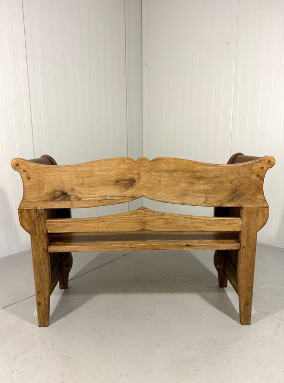 Image 1 of Antique oak bench 1900's