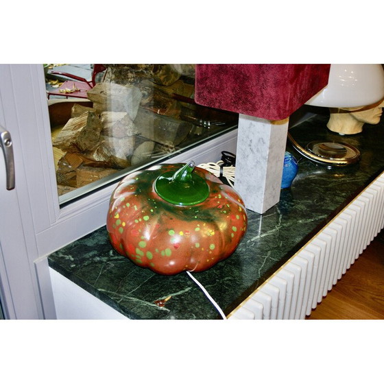 Image 1 of Lampada vintage a forma di zucca in vetro Biot di Marcel Saba, anni '60
