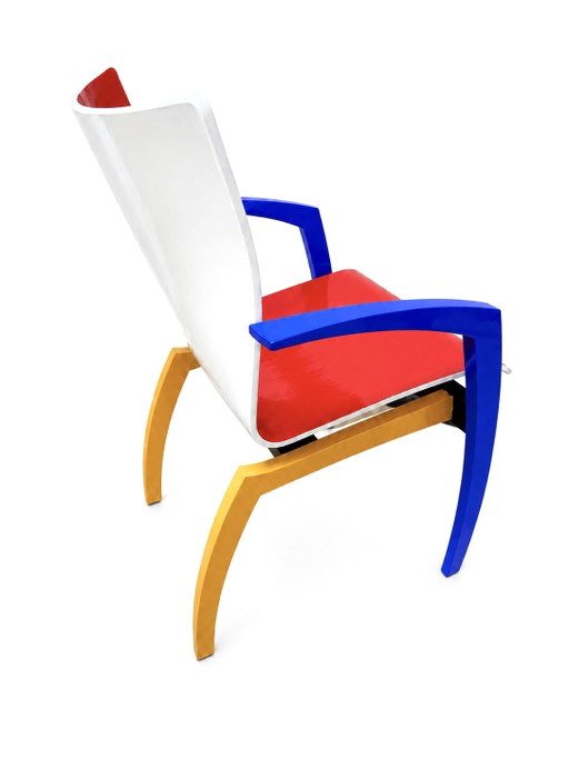 Sedia da pranzo Leolux Camarilla ispirata a "Mondrian" – eetkamerstoelen, Metal, Wood (photo 2 of 6)
