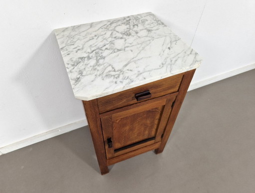 Art Deco Halkastje | Nachtkastje – Marble, Wood (photo 2 of 10)